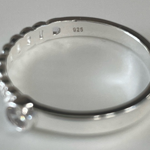 Sterling Silver Diamond Ring with Braided Band - Picture 5 of 9